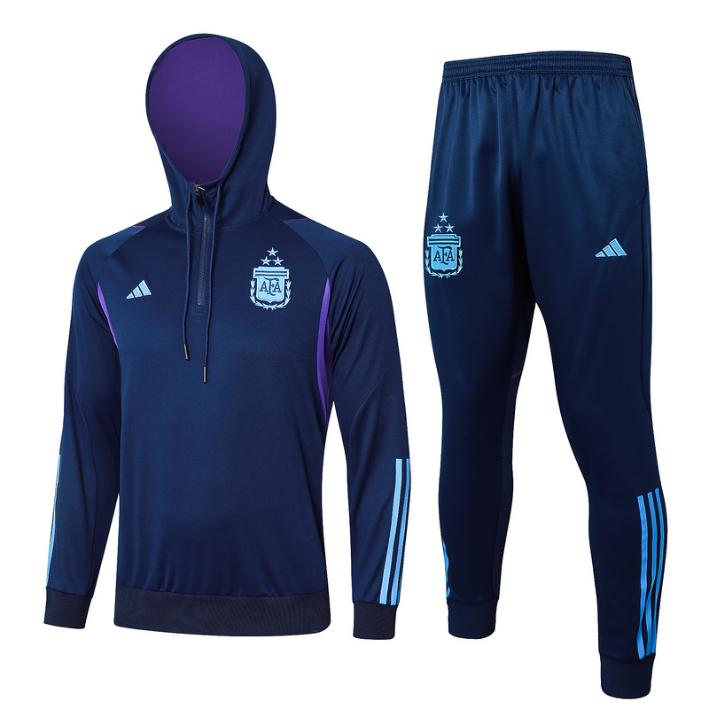 AAA Quality Argentina 23/24 Hoodie Tracksuit - Navy Blue